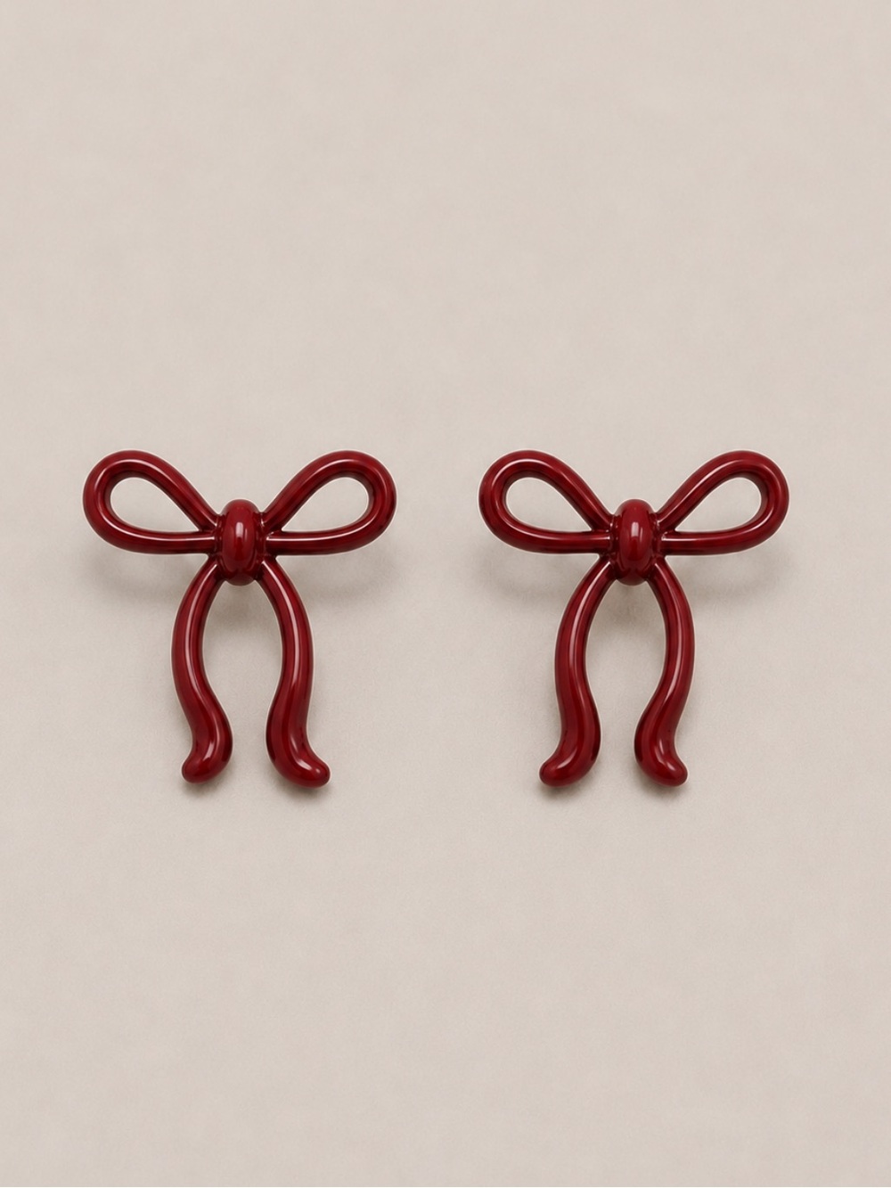 New! Cranberry Red Bow Post Earrings NWOT